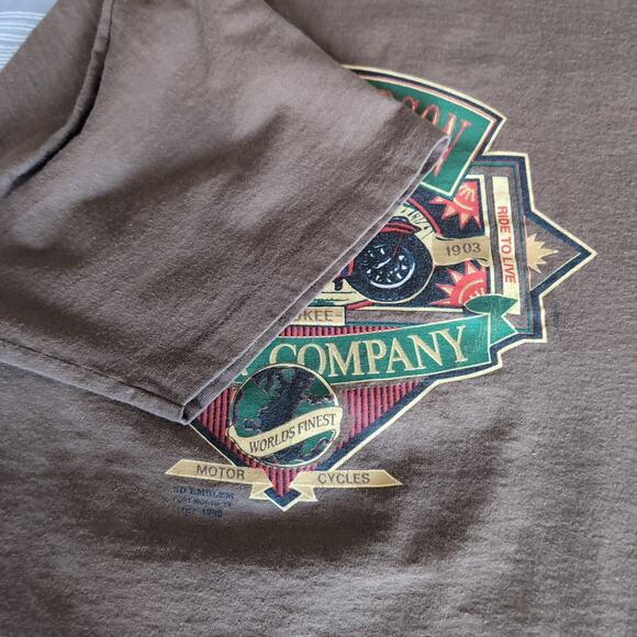 VTG 1990 Harley Davidson T Shirt XL 3D Emblem Single Stitch 90s Milwaukee Motor - Picture 5 of 10